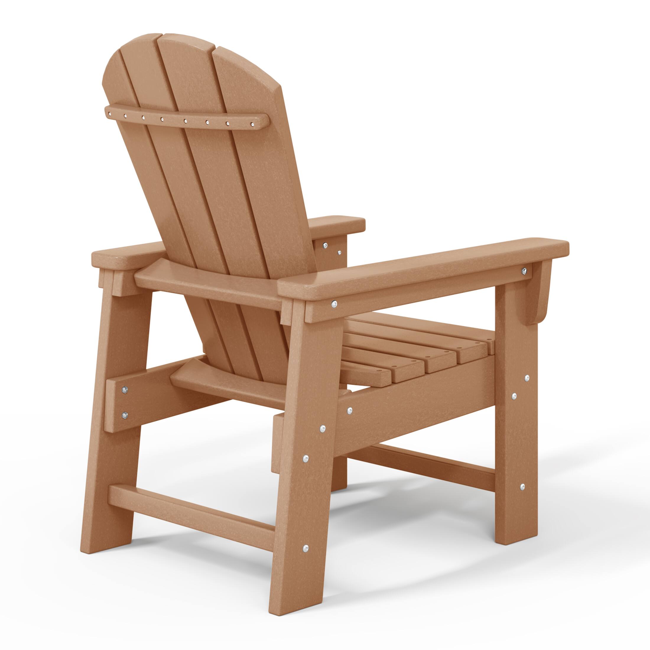 Back. WestinTrends - WestinTrends Malibu Kids Outdoor HDPE Adirondack Plastic Patio Chair - Teak.