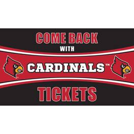 Evergreen Enterprises - Louisville Cardinals 28" x 16" Come Back With Tickets Door Mat - Multicolor