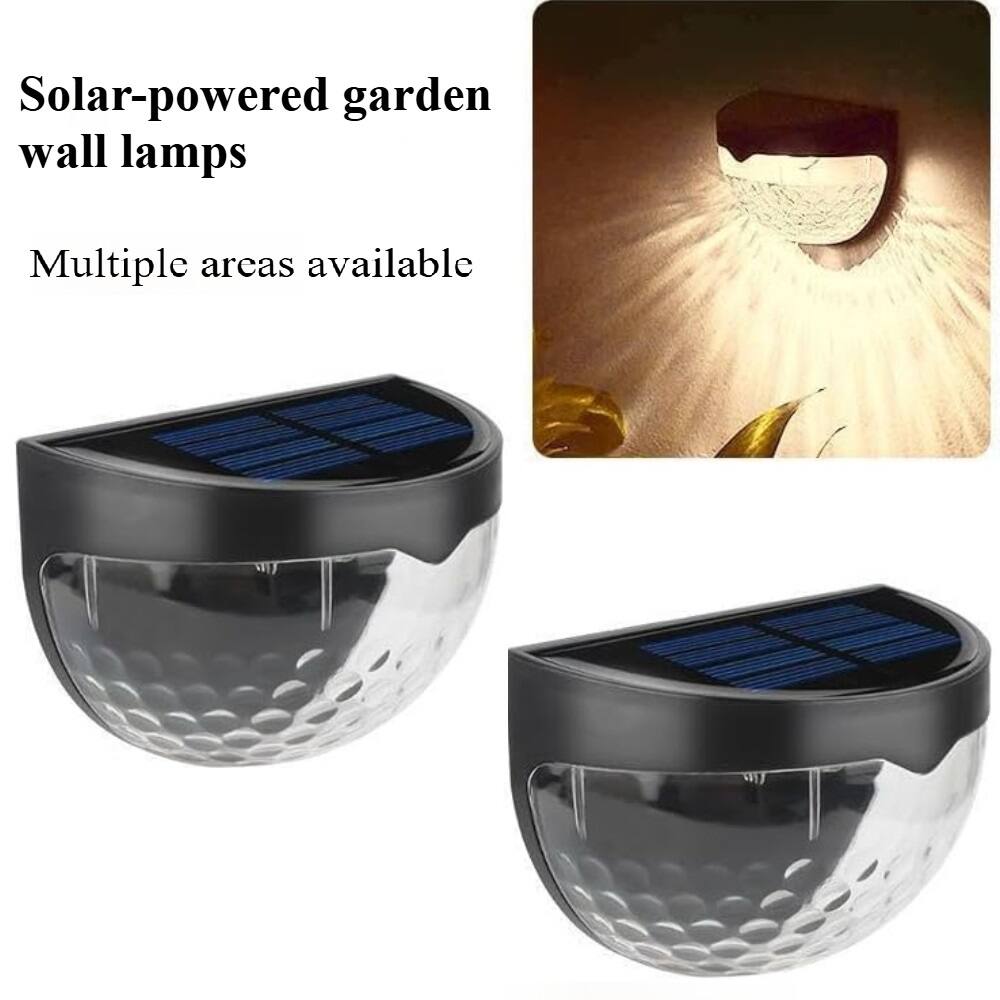 Solar-powered garden wall lamps  
Multiple arcas available