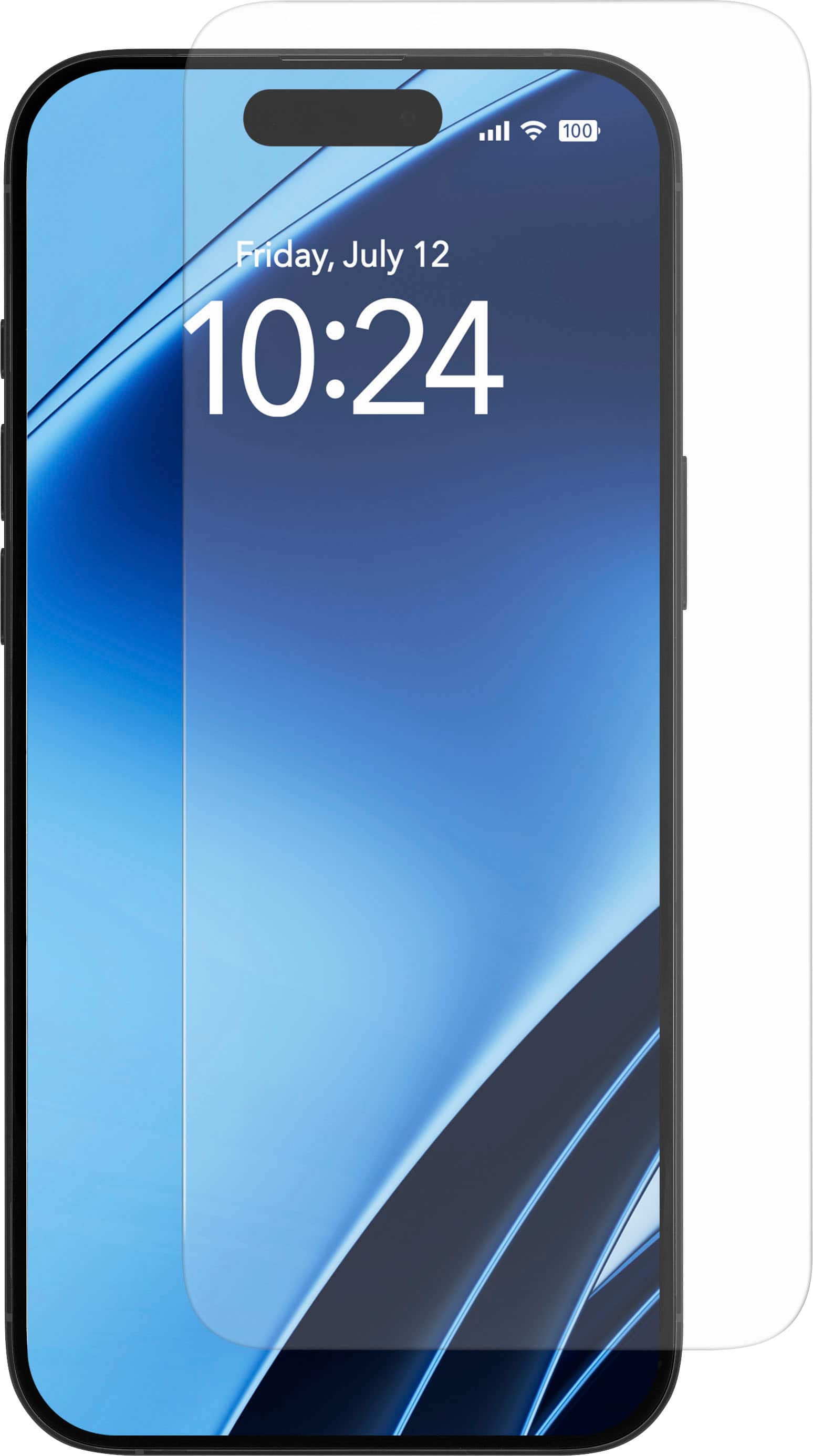 Insignia™ - Anti-Reflective Glass Screen Protector for iPhone 16 and iPhone 15 (3-Pack) - Clear - Angle_Zoom