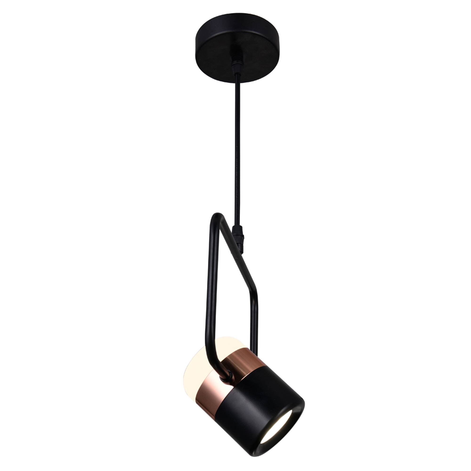 Left. CWI Lighting - Moxie LED Down Mini Pendant With Black Finish - Black.