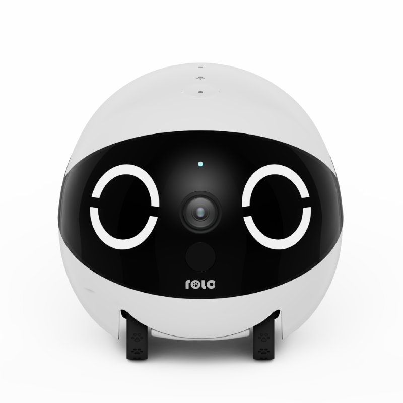 Enabot - ROLA Mini Companion Robot 2K QHD Camera, Built-in Call Button, 2-Way Voice - White