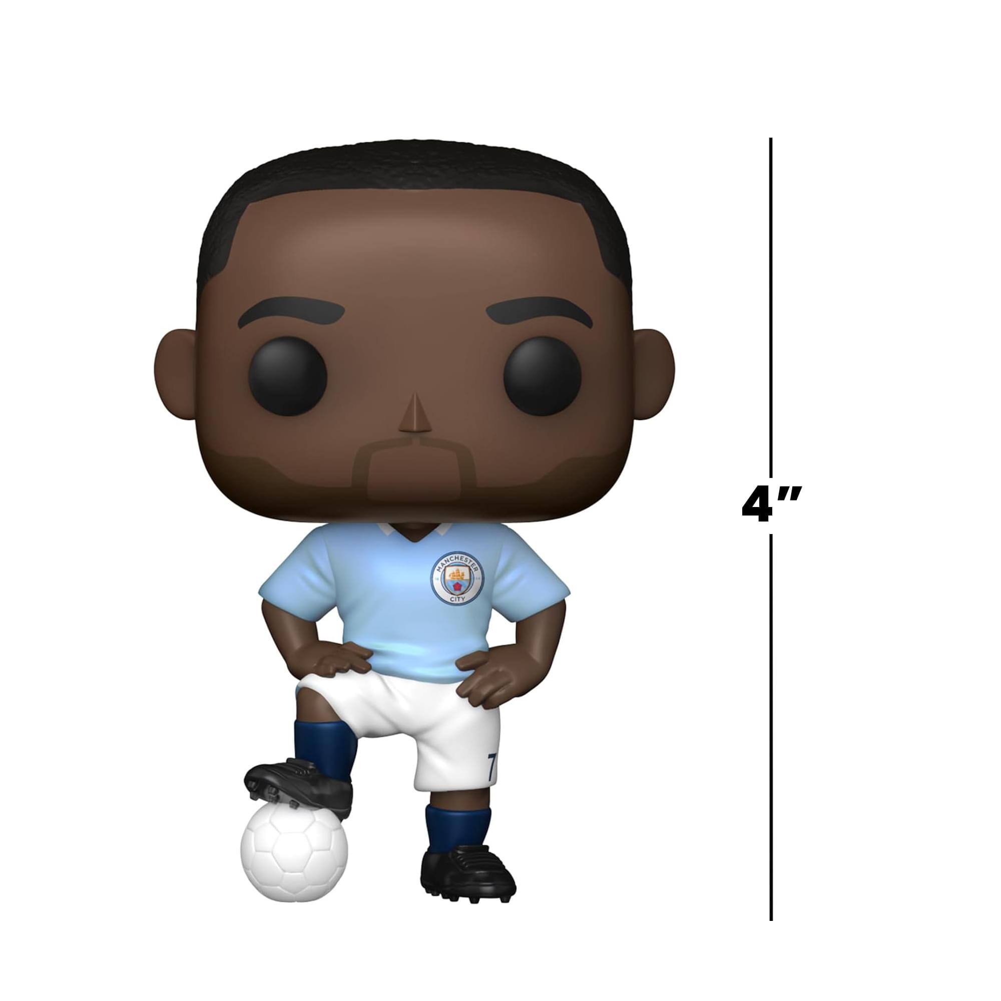 Alt View 3. Funko - Manchester City Funko POP Football Vinyl Figure | Raheem Sterling - Blue.