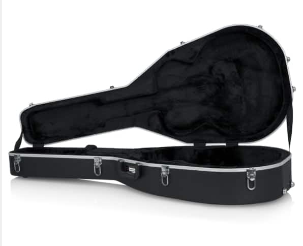 Gator - Deluxe Molded Case for Jumbo Acoustic Guitars, with Hard Outer Shell Molded from Impact-Resistant ABS Plastic