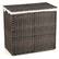 Front. Costway - 110L 3-Section Laundry Hamper w/Lid&Handle PE Rattan Clothes Hamper w/Liner Bag - Brown.