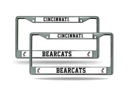 Rico Industries - Cincinnati Bearcats Chrome Metal License Plate Frame - Set of 2 Frames - Multi