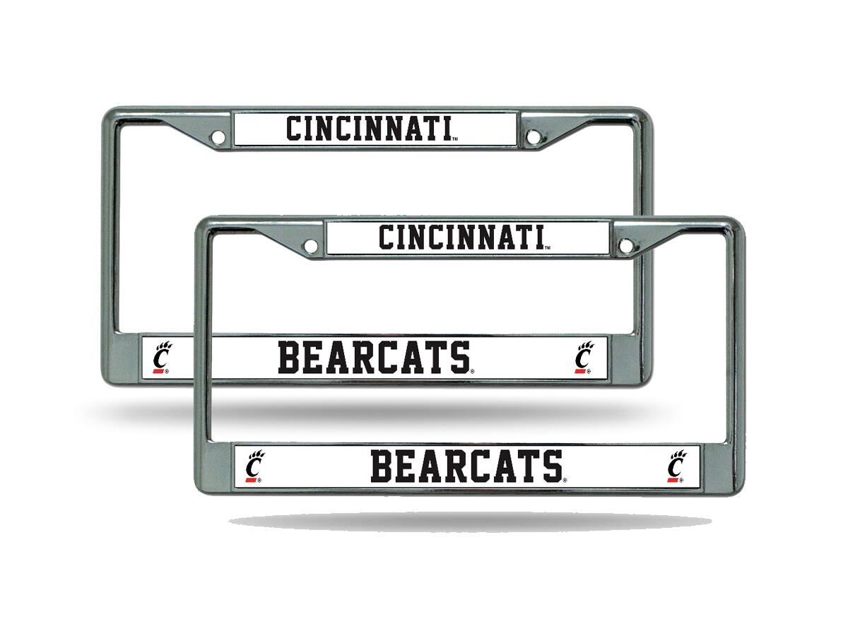 Cincinnati Bearcats Chrome Metal License Plate Frame - Set of 2 Frames