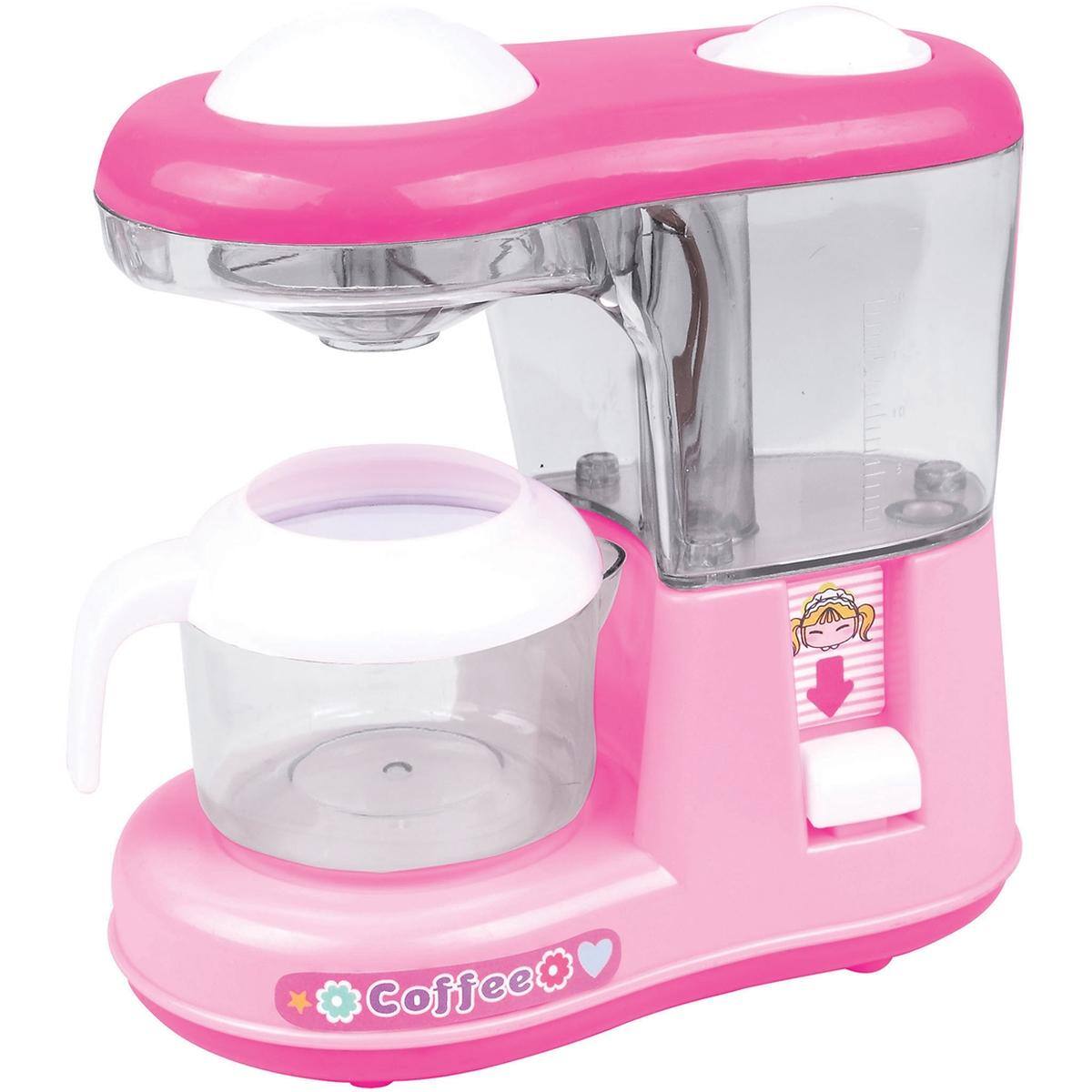 Angle. JuzToys - Play Food Sets for Kids Kitchen, Juicer Mixer Coffee Machine Kettle with Realistic Sounds Pretend Play for Toddlers 3-5 - Pink.