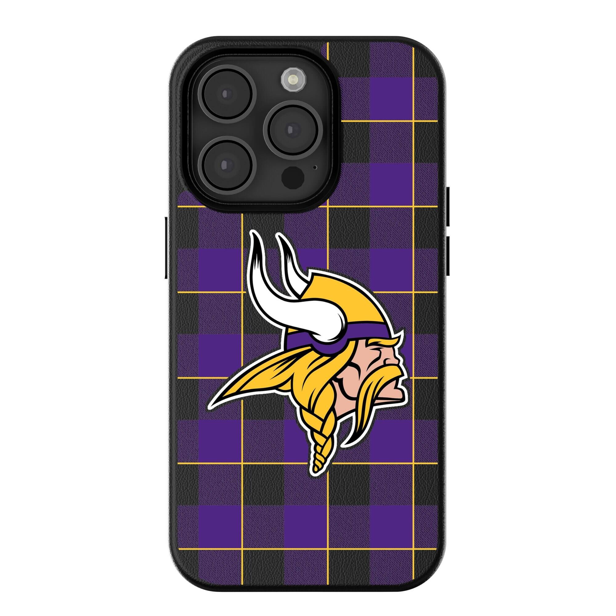 Keyscaper - NFL - Minnesota Vikings Plaid Magnetic Bump iPhone Case - 15 - Black price history on PriceWatchPro