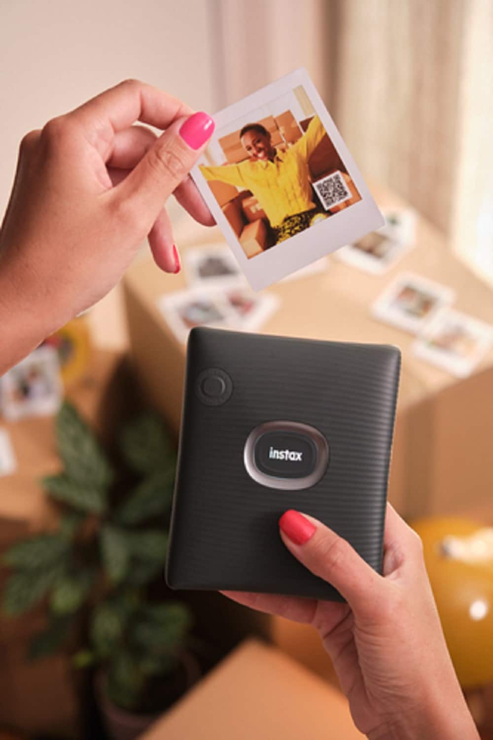 Alt View 14. Fujifilm - instax SQUARE Link Smartphone Printer - Midnight Green.