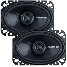 Memphis Car Audio - Memphis Audio SRX462V Street Reference Series 4x6" 2-Way Coaxial Speakers - Pair - Black/Gray