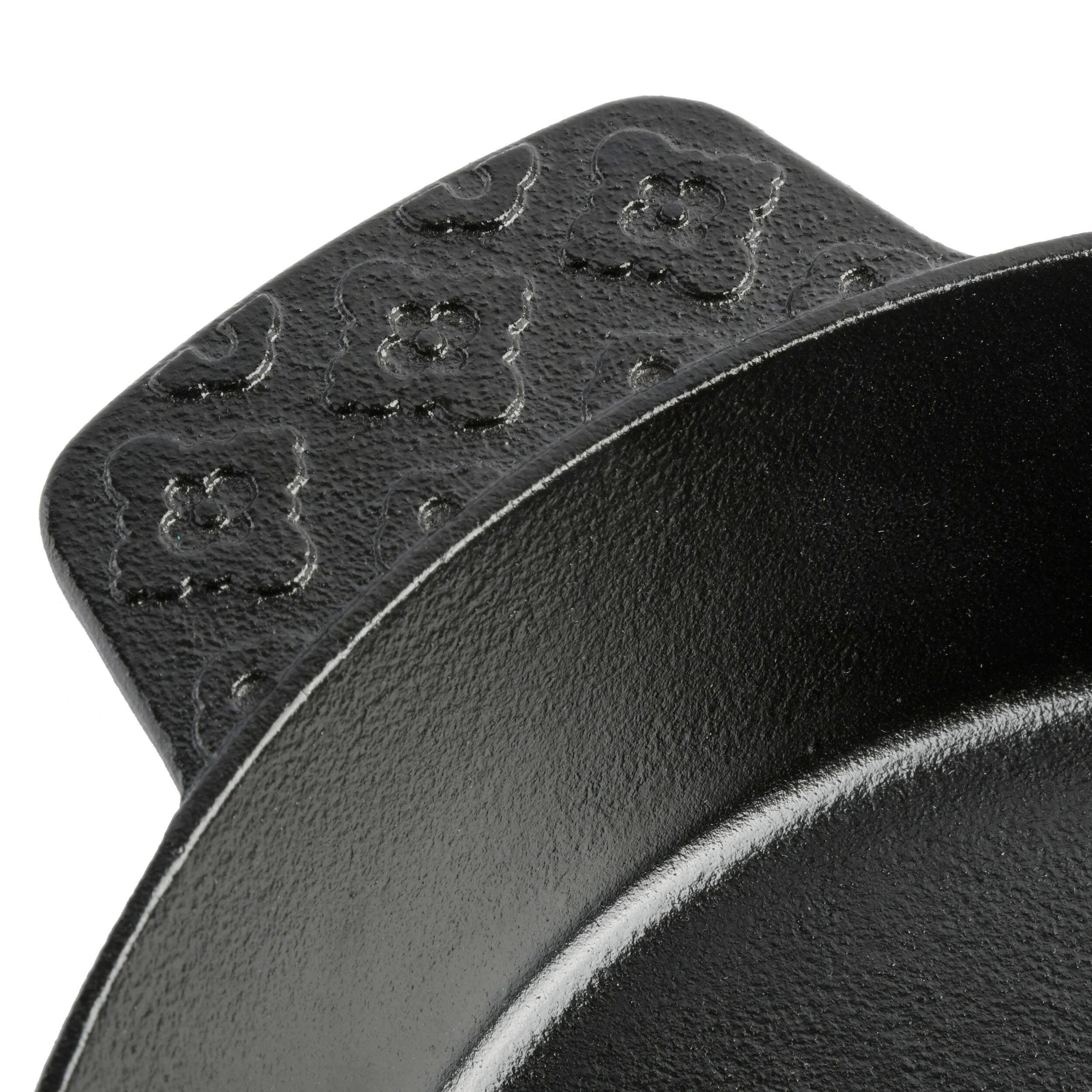 Alt View 2. Gibson - Spice by Tia Mowry Savory Saffron Pre-seasoned 2 Piece 10in and 12in Cast Iron Skillet Set - Black.