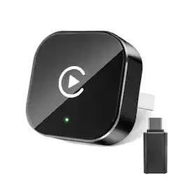 Creative Audio - CarPlay/Android Auto Wired to Wireless Adapter - Black/Gray