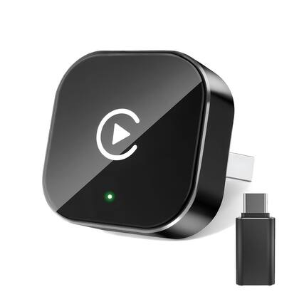 Front. Creative Audio - CarPlay/Android Auto Wired to Wireless Adapter - Black/Gray.