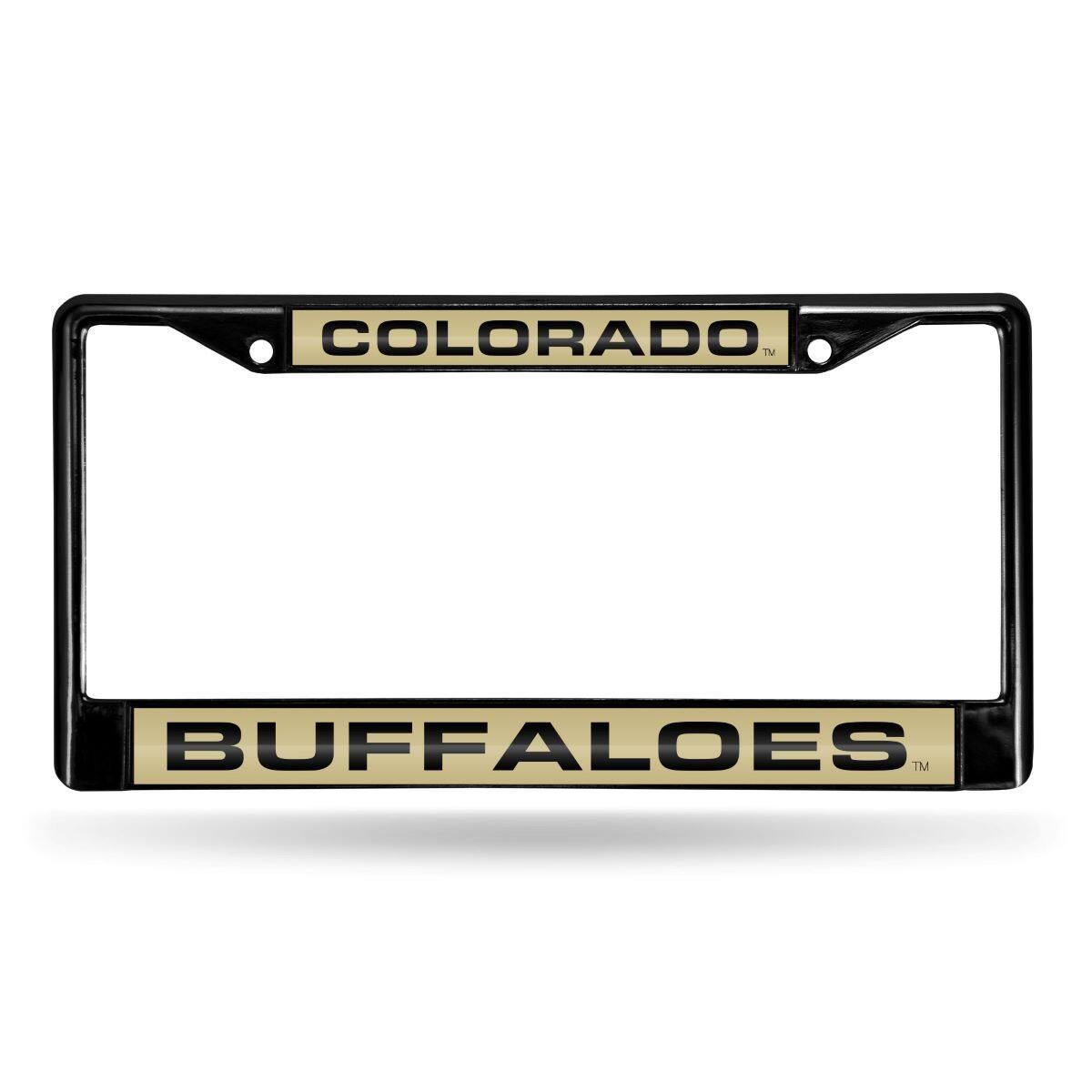 Colorado Buffaloes Black Metal Laser Cut License Plate Frame