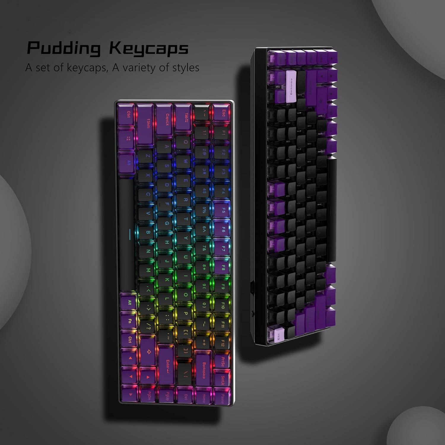 Pudding Keycaps  
A set of keycaps, A variety of styles