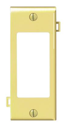 Leviton - 1-Gang Decora GFCI Sectional Wallplate Thermoplastic Nylon Device-Mount Center Panel PSC26-I - White