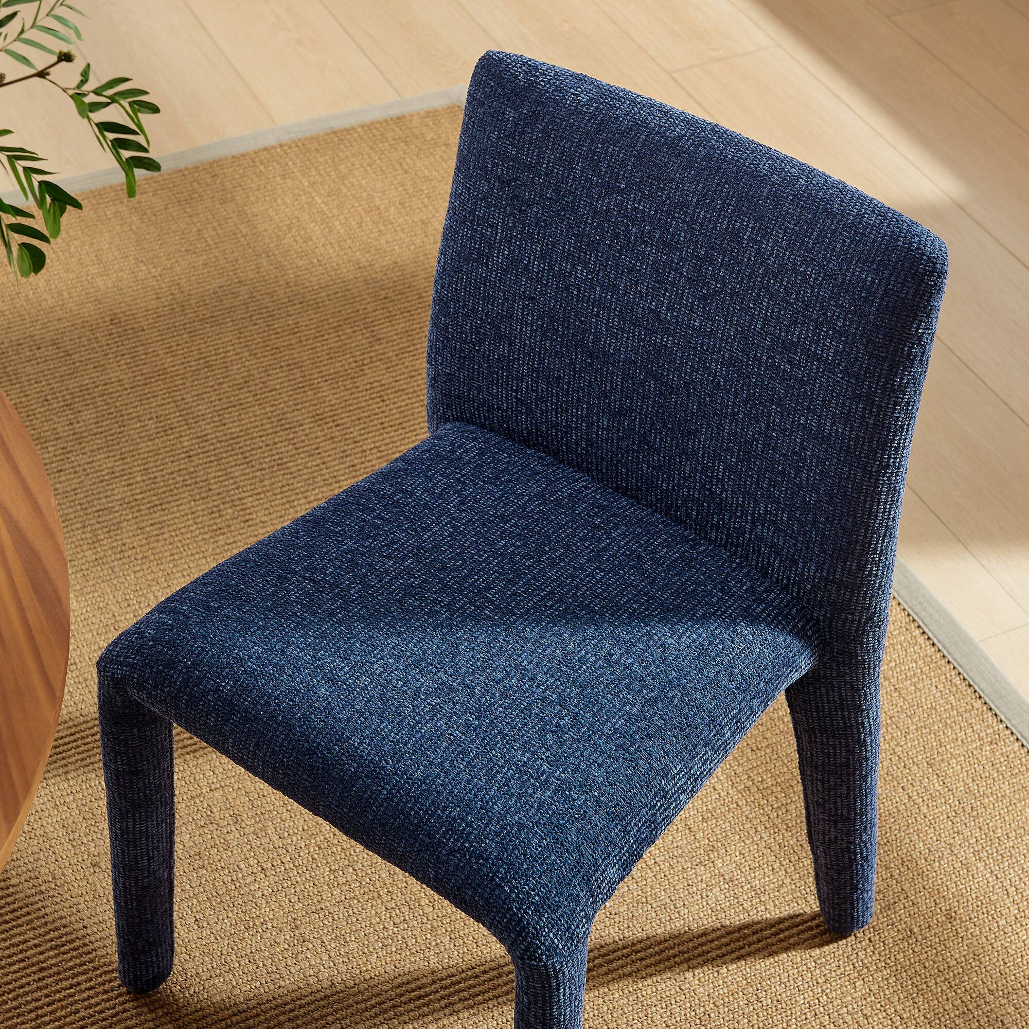 Alt View 6. Modway - Rhodes Fabric Upholstered Dining Chair by Modway - Blue.