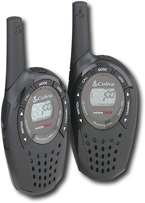 Angle Standard. Cobra - 8-Mile, 22-channel FRS/GMRS 2-Way Radios (Pair).