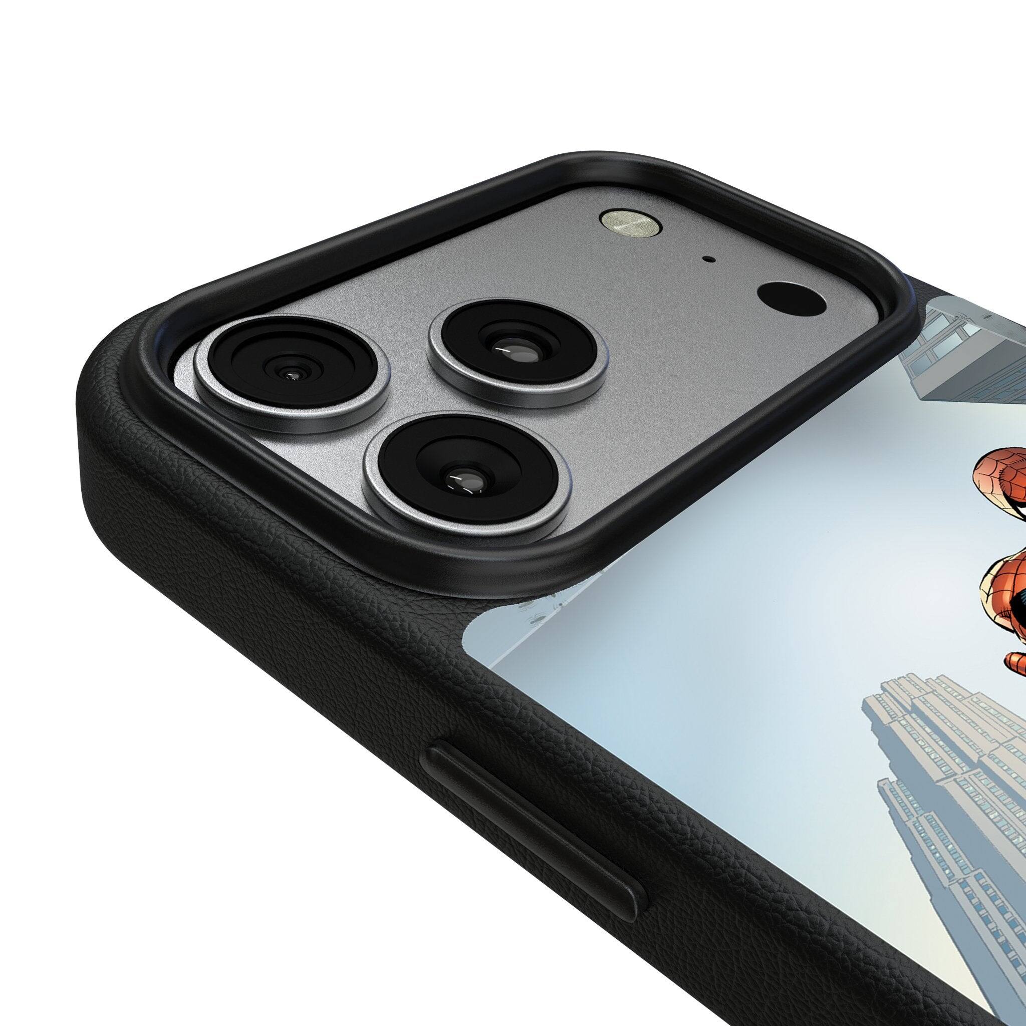 Left. Keyscaper - Marvel Cover Art MagSafe Compatible Phone Case - Apple iPhone 17 Pro Max - Spider-Man 3.