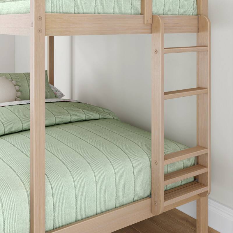 Alt View 4. Grain & Grove - Bear Plywood Twin/Full Bunk, Embossed Natural - Natural.