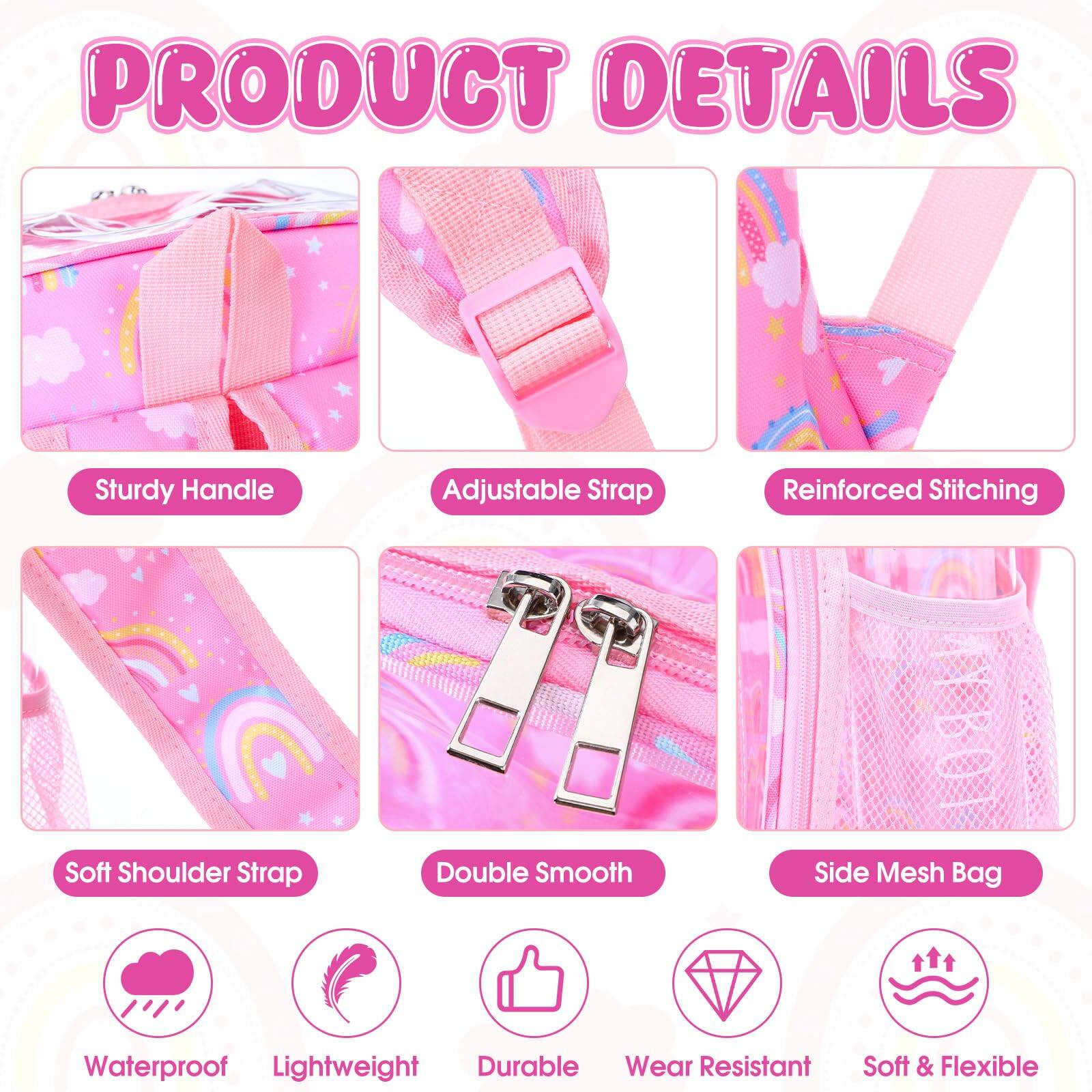 PRODUCT DETAILS

- Sturdy Handle
- Adjustable Strap
- Reinforced Stitching
- Soft Shoulder Strap
- Double Smooth
- Side Mesh Bag

Features:
- Waterproof
- Lightweight
- Durable
- Wear Resistant
- Soft & Flexible