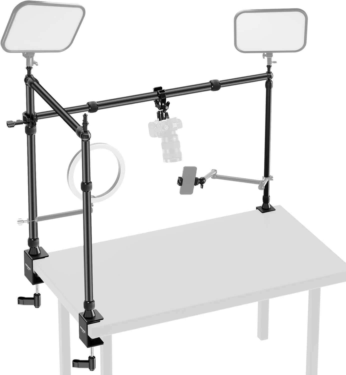 Neewer - Overhead Camera Mount Rig with Dual Ball Head & Clamps, NK003