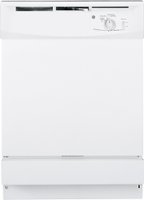 GE - 24" Built-In Dishwasher - White on White - Front_Zoom