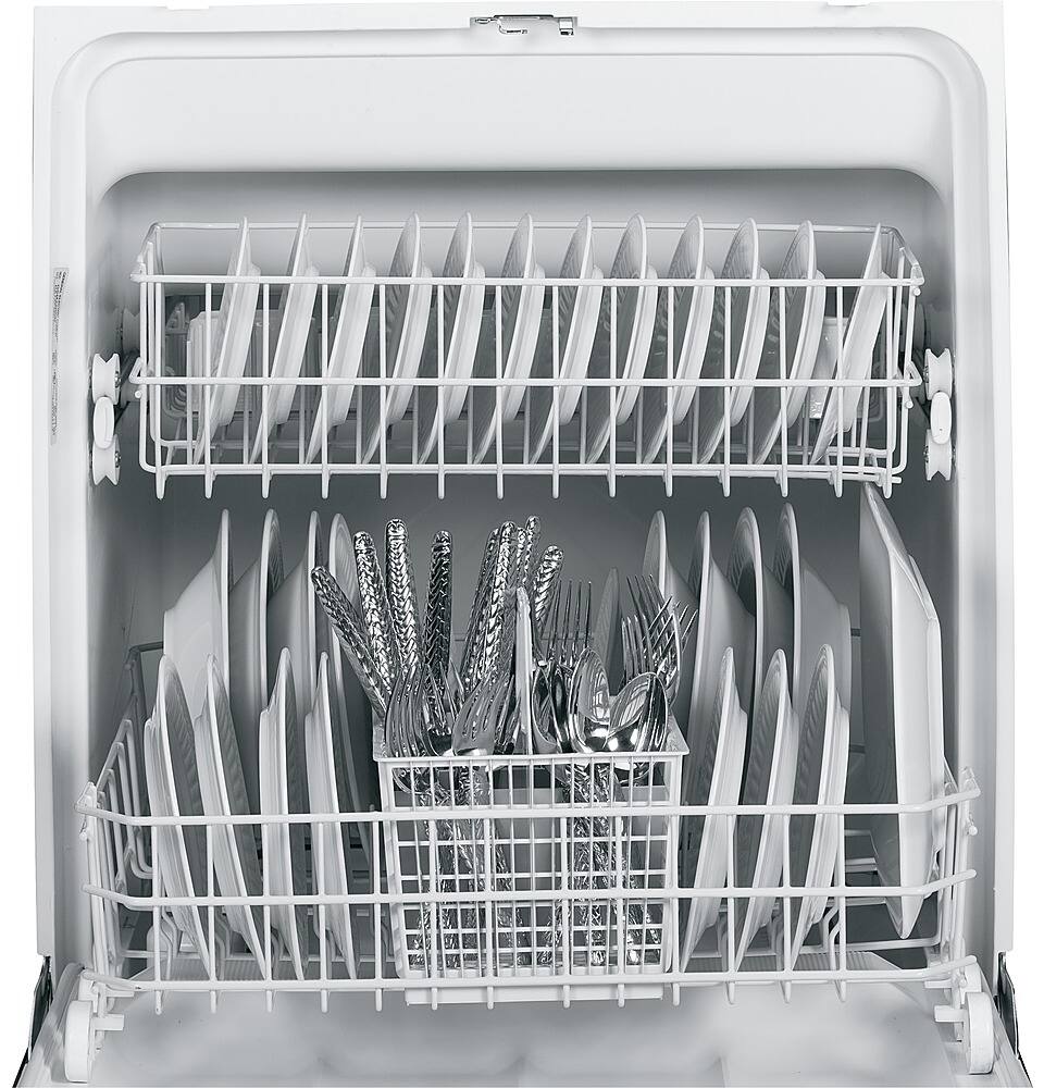 Alt View 13. GE - Spacemaker 24" Built-In Dishwasher - White.
