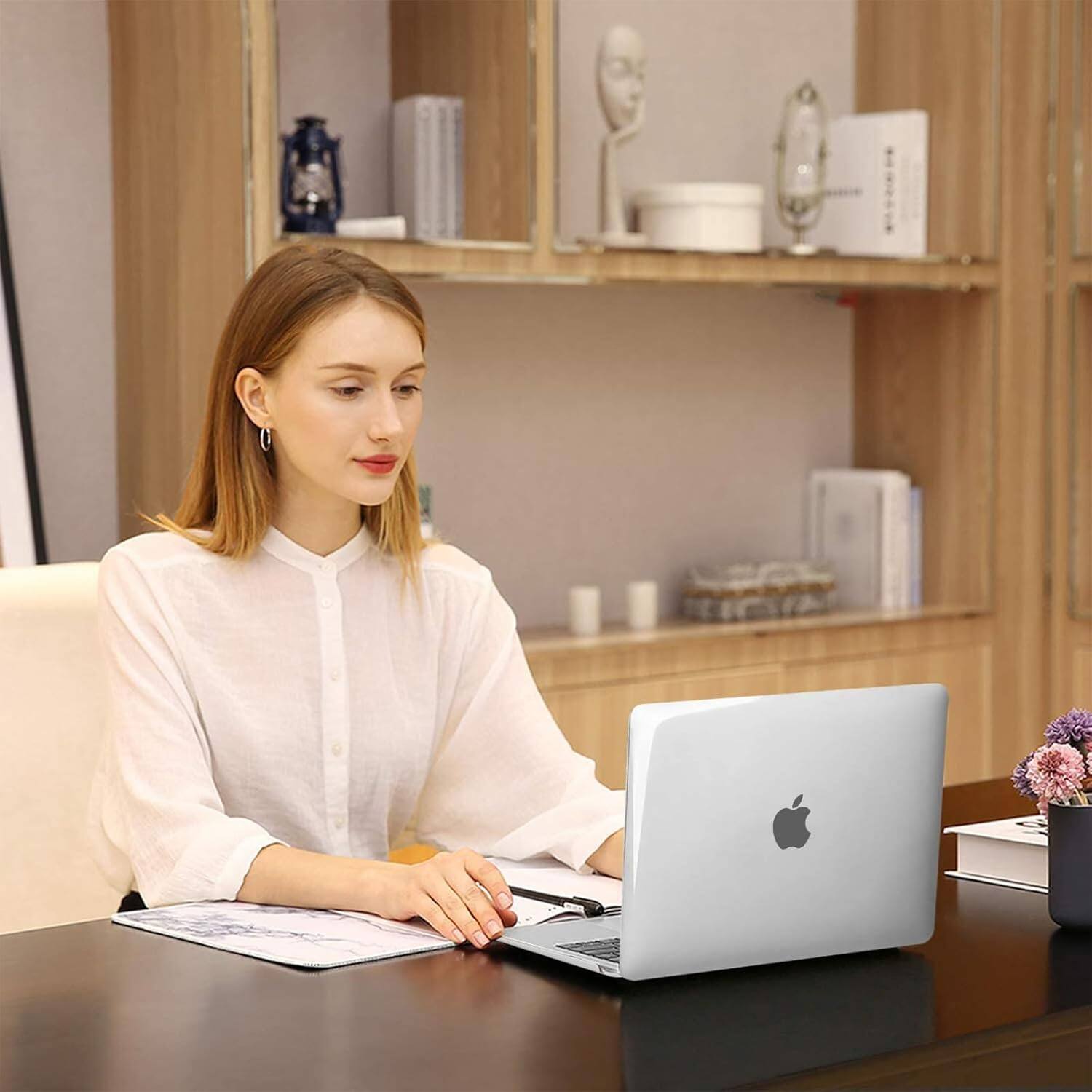 Alt View 1. mosiso - Case for MacBook Air 13 inch A2337 M1 A2179 A1932 with Touch ID 2018-2022 - Crystal Clear.