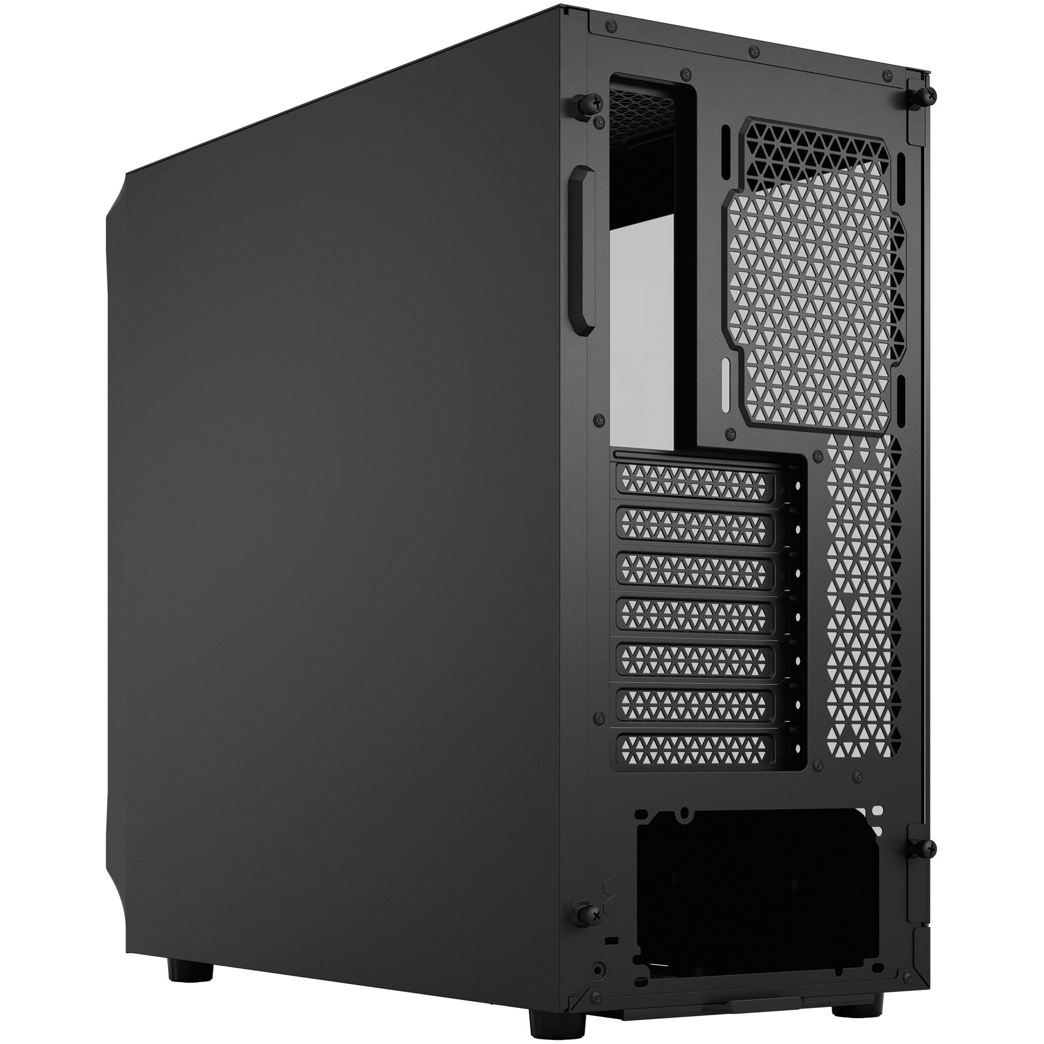 Alt View 8. Fractal Design - Fractal Design Focus 2 Computer Case - Tower - Black - Tempered Glass, Steel, Mesh - 4 x Bay - 0 - Mini ITX, Mini ATX - Black.