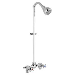 Dazzed Corner - Outdoor Shower Kit Fixtures Faucet System - Chrome
