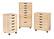 Alt View 17. Linon Home Décor - Monte Wide Six-Drawer Rolling Storage Cart - Natural.
