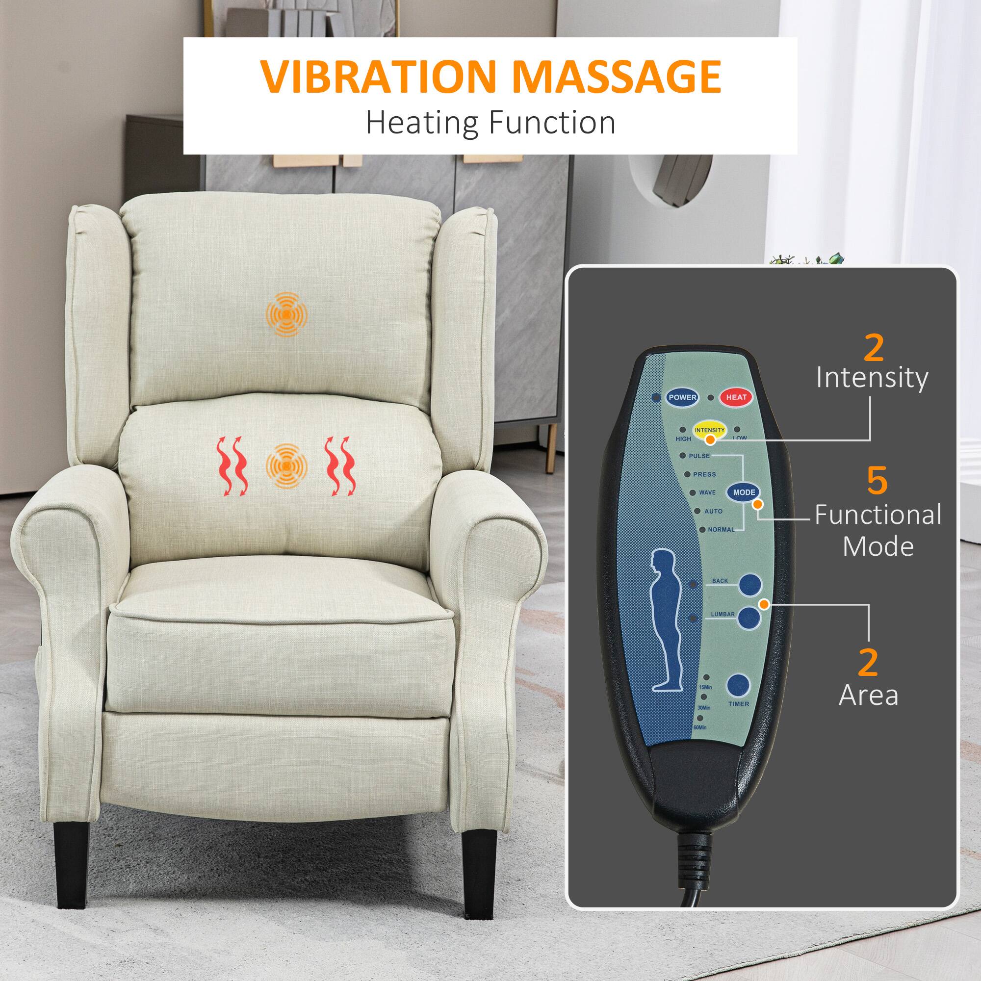 VIBRATION MASSAGE  
Heating Function

- 2 Intensity
- 5 Functional Mode
- 2 Area
