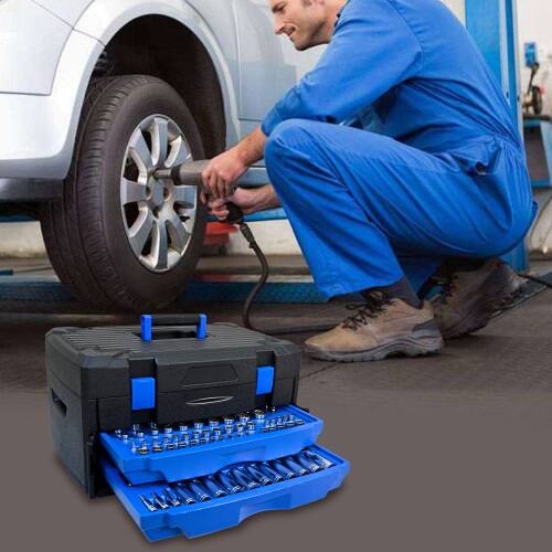 Back. LOVMOR - Hand Tool Box with Toolset 266Pcs.