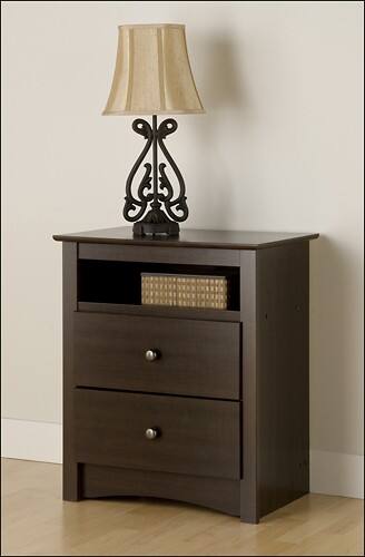 Best Buy Prepac Fremont 2 Drawer Nightstand Brown Edc 2428