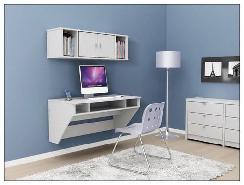 Best Buy Prepac Designer Floating Desk White Wehw 0500 1