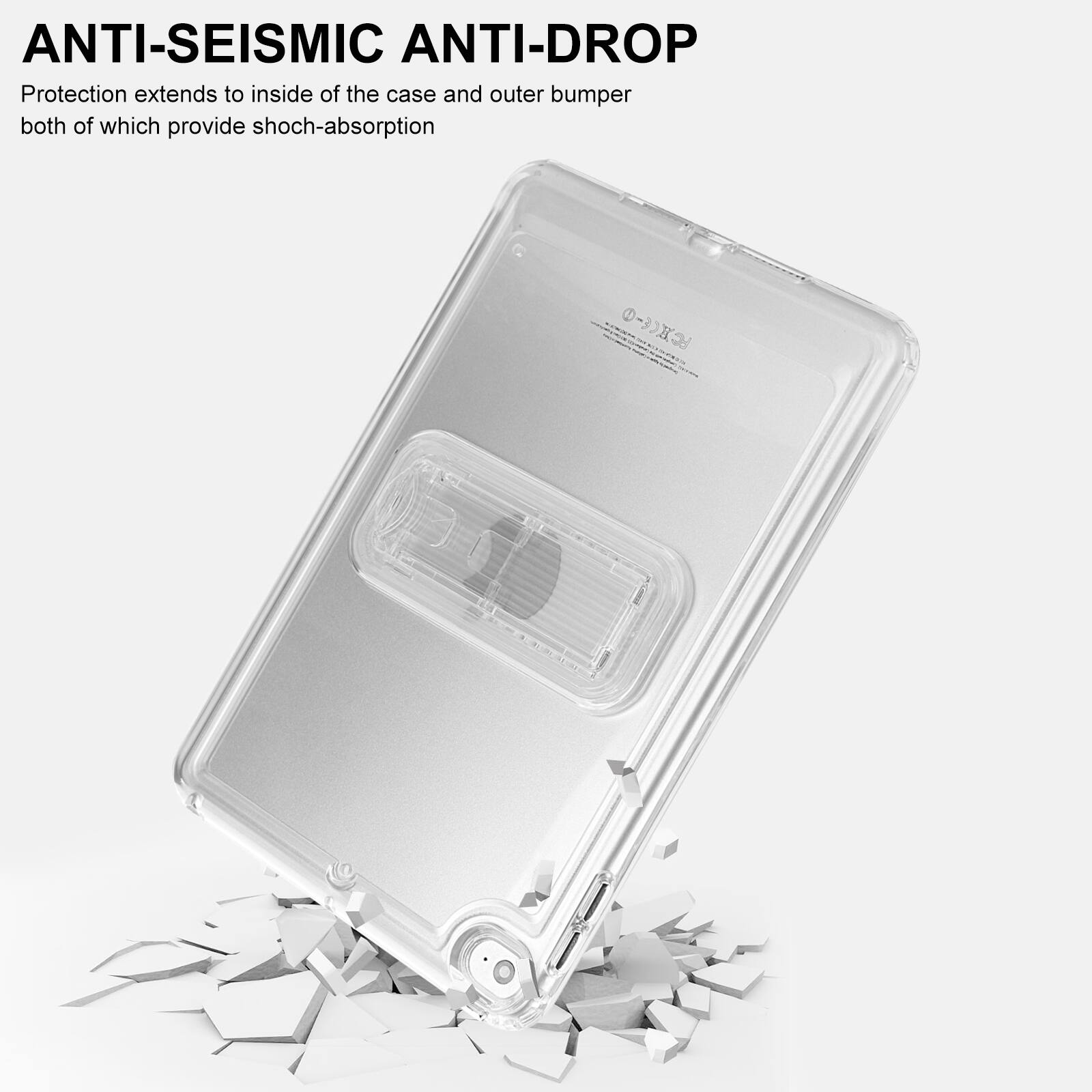 ANTI-SEISMIC ANTI-DROP  
Protection extends to inside of the case and outer bumper both of which provide shock-absorption