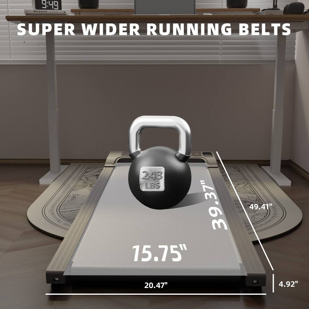 9:49 DESIGN - SUPER WIDER RUNNING BELTS  
243 LBS  
39.37"  
15.75"  
49.41"  
20.47"  
4.92"