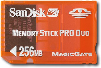 SanDisk 256MB Memory Stick Pro Duo SDMSPD-256 60X Bulk Refurbished