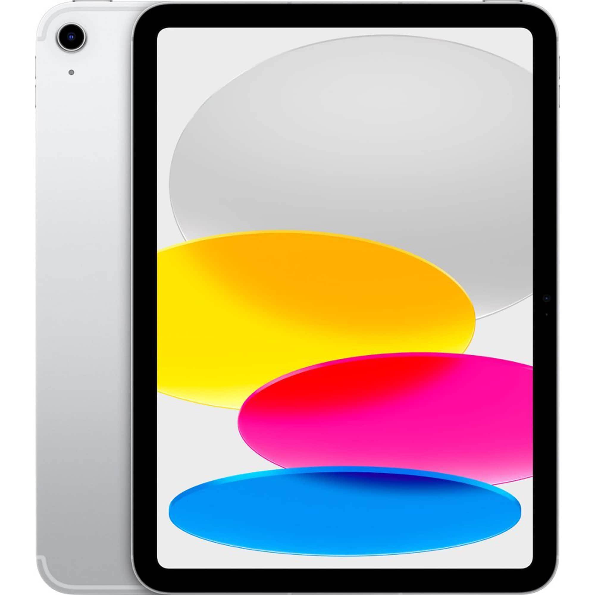 Front. Apple - Certified Refurbished iPad 10.9" (10th Generation) Wi-Fi+Cellular - 256GB - Silver.