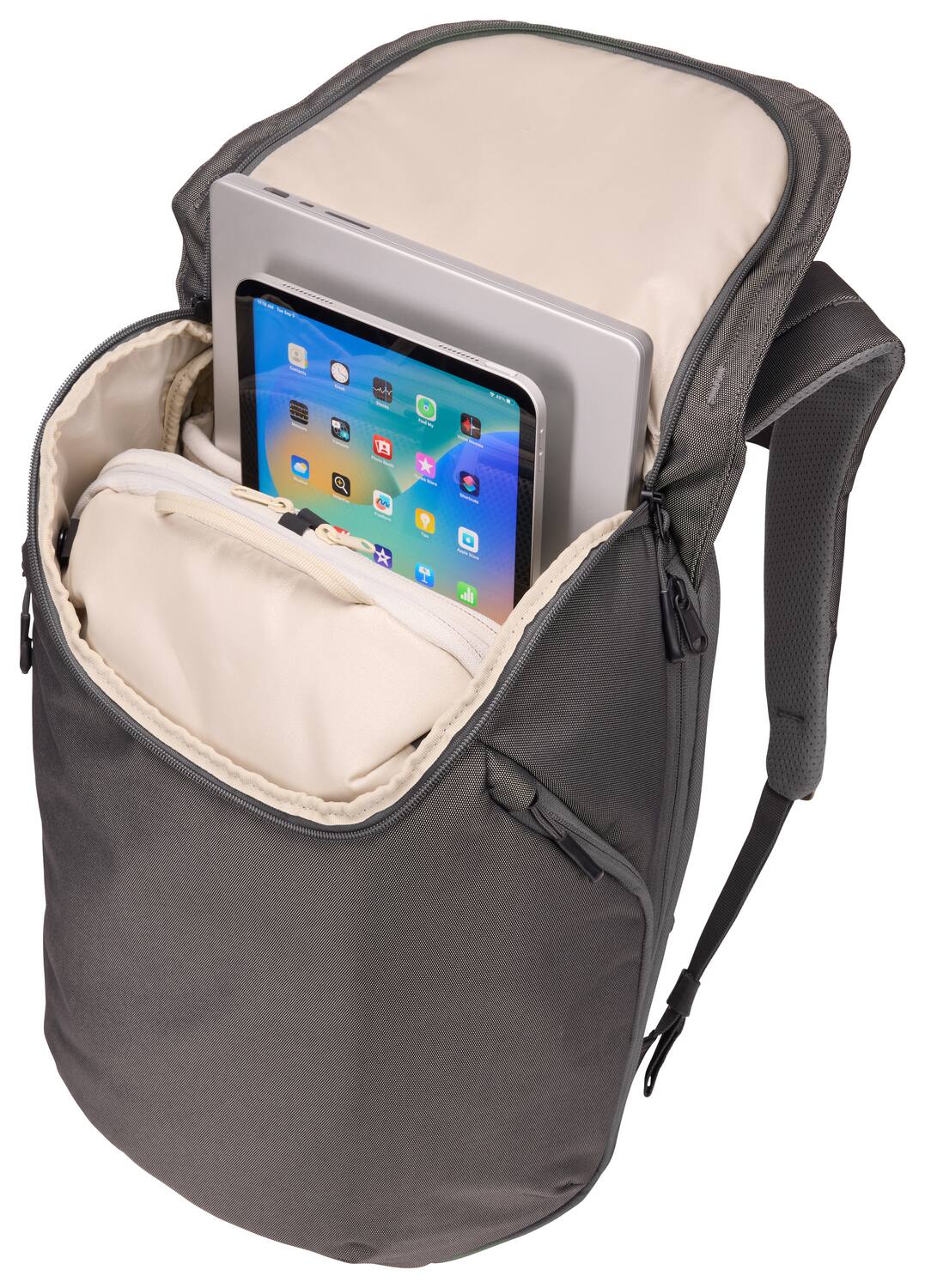 Alt View 2. Thule - Subterra 2 Travel Backpack 26L - Vetiver Gray.