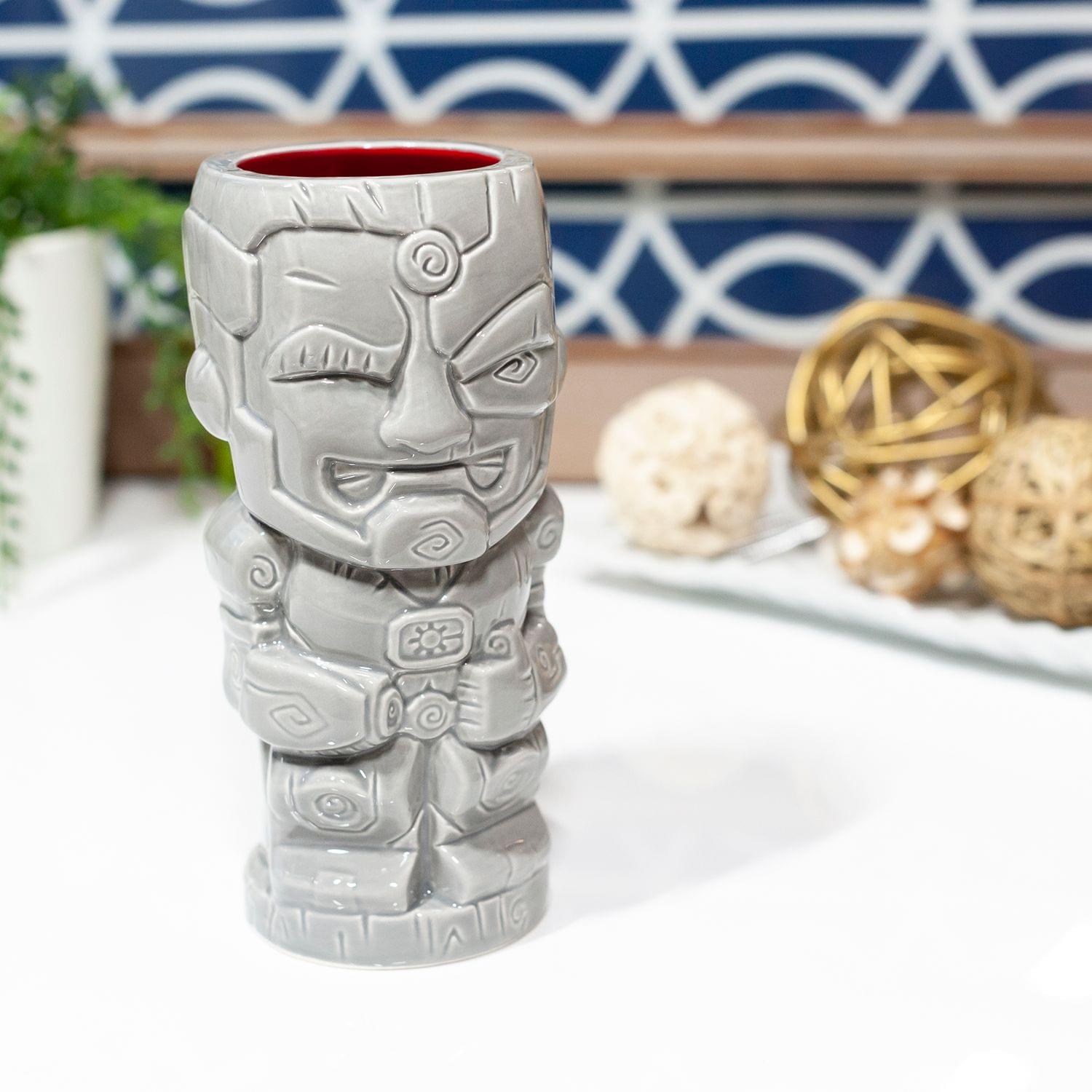 Alt View 3. DC Comics - Geeki Tikis DC Comics Cyborg Ceramic Mug | Holds 16 Ounces - Grey.