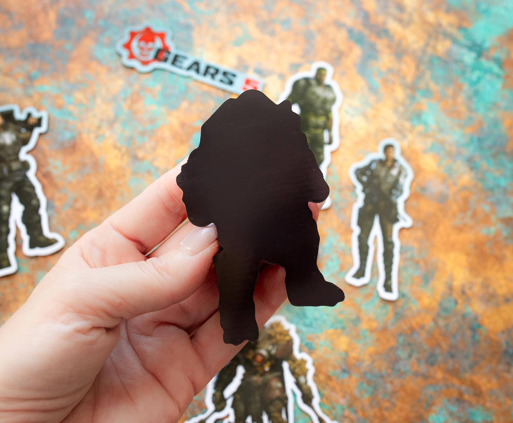 Alt View 5. Toynk - Gears of War 5 Fridge Magnet Stickers | 6 Character Designs | 7 x 10 Sheet - Blue.