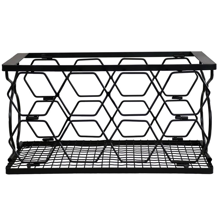 Sunnydaze 8 Bottle Collapsible Wire Tabletop Wine Rack Black CFT-666 ...