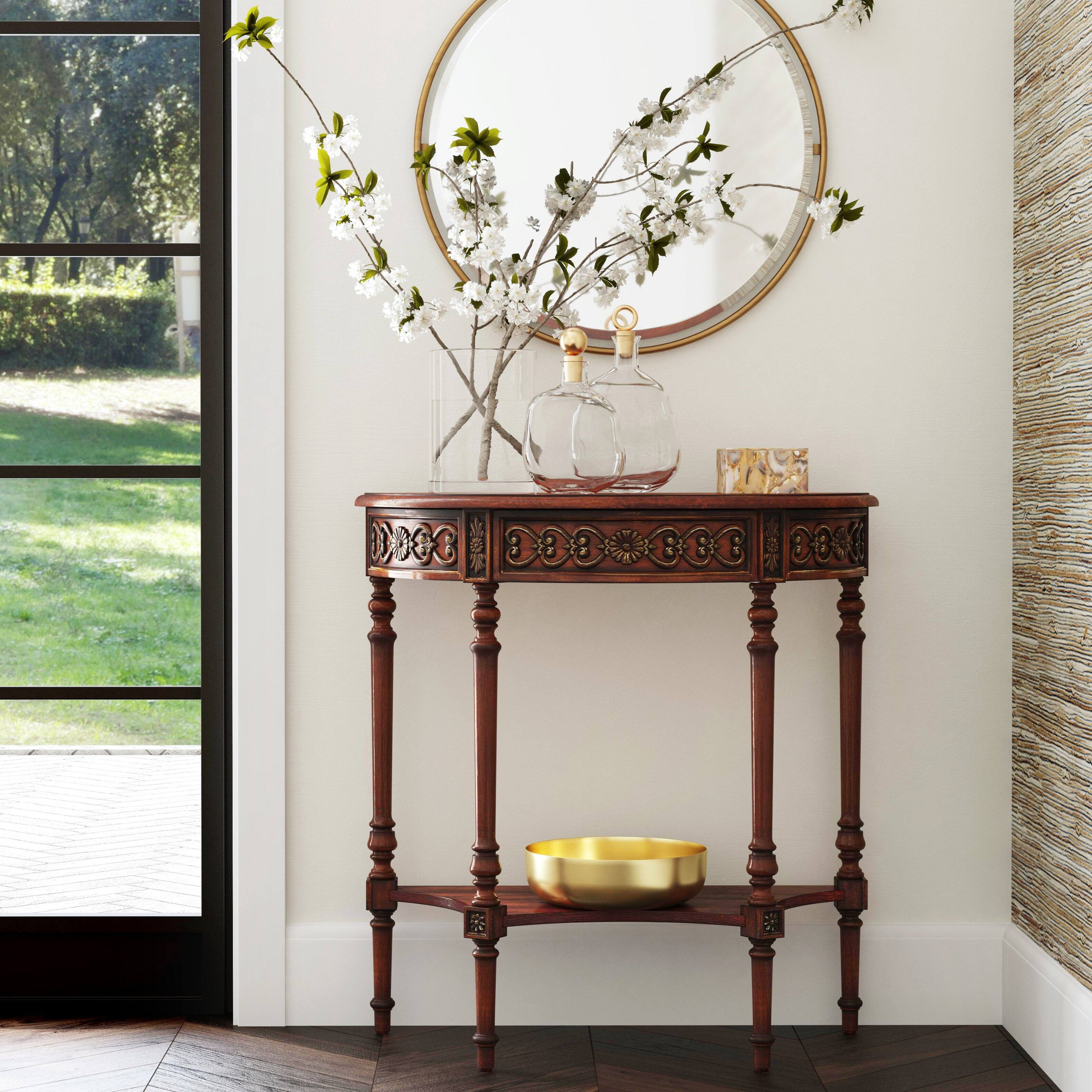 Alt View 5. Butler Specialty - Danelle Demilune 30" Console Table - Dark Brown.