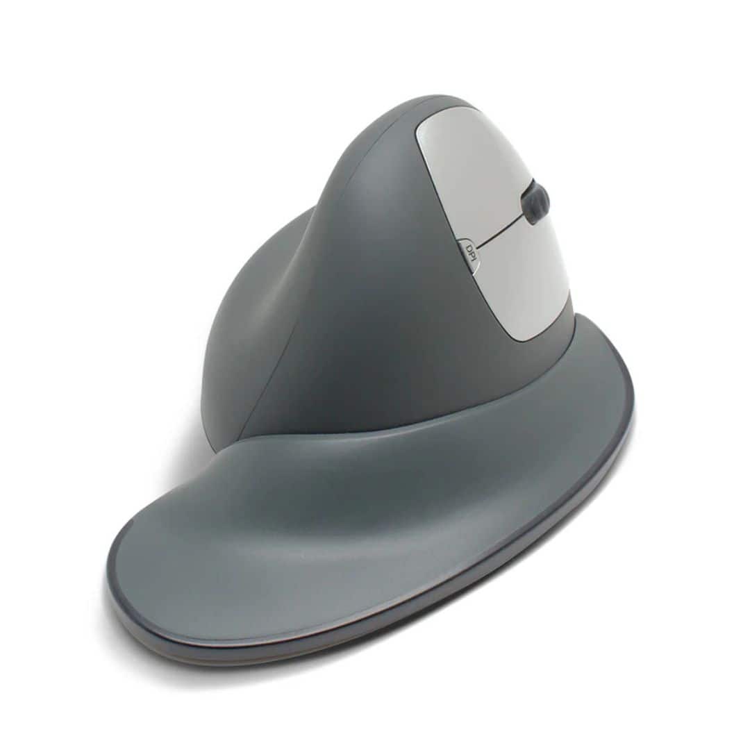 Goldtouch - Semi-Vertical Mouse Wireless (Right-Handed) Medium w/ Dongle - Wireless - Black/Silver