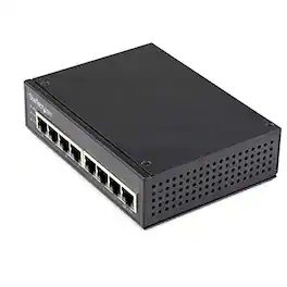 Startech - Industrial 8 Port Gigabit PoE Switch 30W - Black