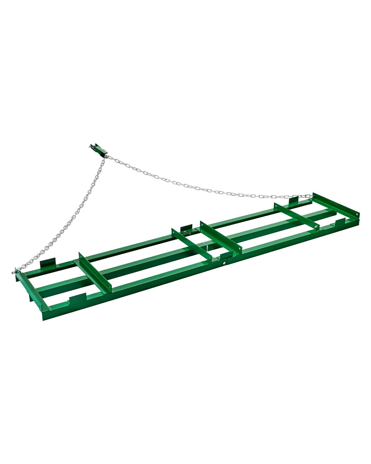 VEVOR - Drag Harrow, 8 ft Heavy Duty Tow Behind Drag Harrow with Adjustable Bars & 72 in Chain, Driveway Grader Landscape Rake - Green
