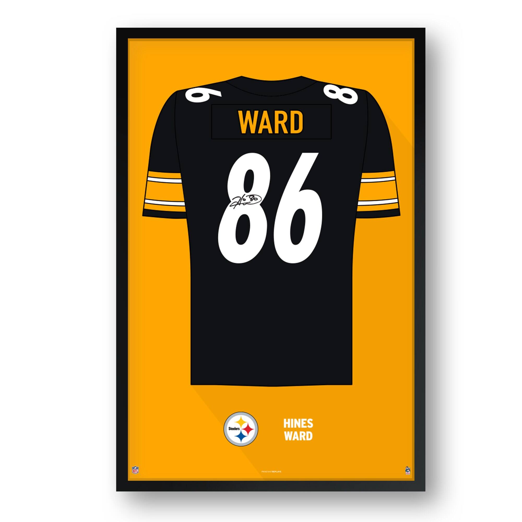 Hines Ward Pittsburgh Steelers Framed 14" x 20" Retired Jersey Art Print